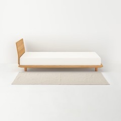 無印良品 洗いざらしの綿キルティングラグ １００×１９５ｃｍ・ライトベージュの画像