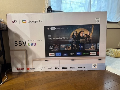 開封済みチューナーレスGoogle TV 55V型　4K