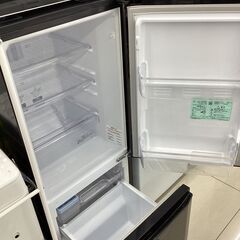 【6ヵ月保証】2ドア冷蔵庫　MITSUBISHI　MR-P15A-B　(片脚ﾌﾟﾗｽﾁｯｸ部欠品 ★特価品)の画像