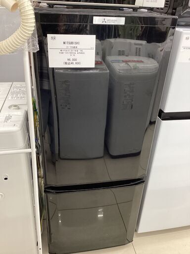 6ヵ月保証】2ドア冷蔵庫MITSUBISHIMR-P15A-B(片脚ﾌﾟﾗｽﾁｯｸ部欠品