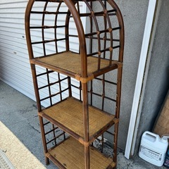 藤家具 昭和レトロ 3段ラック