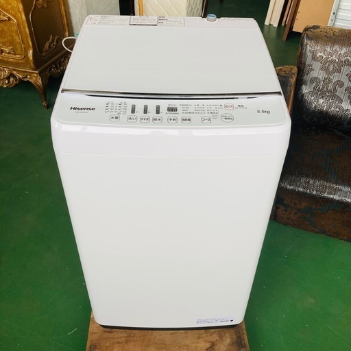 Hisense ハイセンス 全自動電気洗濯機 HW-G55B-W 5.5kg 2021年製