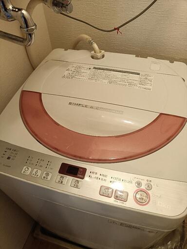 洗濯機 SHARP ES-GE60R 2016年製 (ラスカル) 西線16条の生活