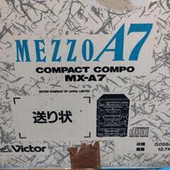 Victor  ミニコンポ　MEZZO A7 MX-A7 ヴィクター　コンパクトコンポ　カセット　CD　基本、引き取り限定でお願いします！の画像