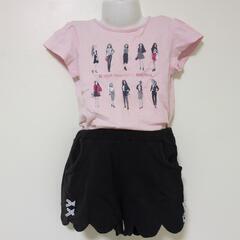 【中古】110cm 女の子 セットアップ⑤