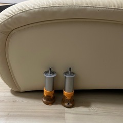 美品ソファー　レザー　ホワイトの画像