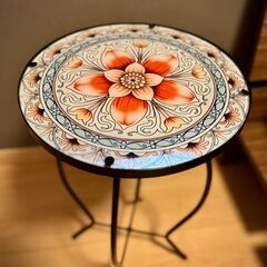 【オシャレ・美品】 ポータブルガラストップフラワースタンド - ...