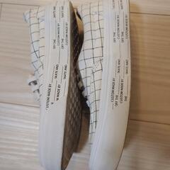 VANS チェック柄 スニーカー ホワイト バンズ ヴァンズ 17.5cmの画像