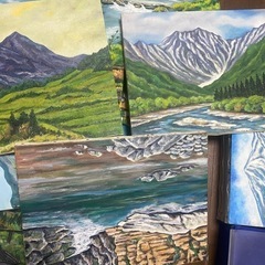 油絵　絵画　原画　風景画　キャンバス　F3 F4 F6 F8 F10の画像