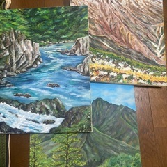 油絵　絵画　原画　風景画　キャンバス　F3 F4 F6 F8 F10の画像