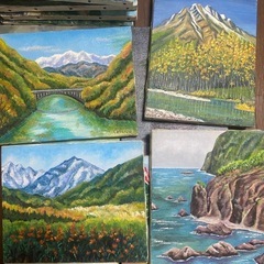 油絵　絵画　原画　風景画　キャンバス　F3 F4 F6 F8 F10の画像