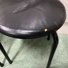 スツール 2脚セット 椅子 丸形 スタッキングチェア 直径33cm×高さ42cmの画像