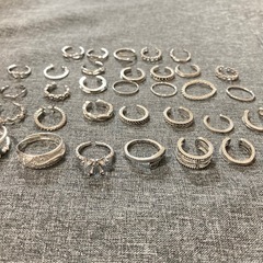 ⭐️シルバーカラーリング33個セット 被りなし　新品未使用⭐️の画像