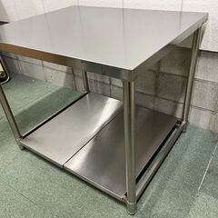 2台あり 作業台 ステンレス 棚付 飲食店 店舗 業務用 厨房用品 幅90cm×奥行75cm×高さ75cm の画像