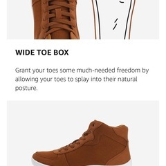 ベアフットスニーカー ハイカットモデル　WHITIN Men's Canvas Minimalist Barefoot Shoes + Wide Toe Box + Zero Dropの画像