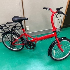取引中　折りたたみ自転車　赤 の画像