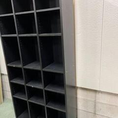 木製 3列6段 大型 本棚 収納棚 飾り 棚 ブラック 幅91cm×奥行30cm×高さ 180cmの画像