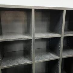 木製 3列6段 大型 本棚 収納棚 飾り 棚 ブラック 幅91cm×奥行30cm×高さ 180cmの画像