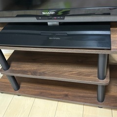 ブラウン木目調テレビ台