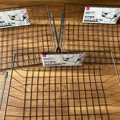 3個セット！吊り戸棚用ワイヤー
バスケット⭐︎ブラックの画像