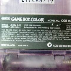 任天堂　ゲームボーイカラー本体　CGB-001　動作良好　クリアパープル　GAME BOY　COLOR　ニンテンドーの画像