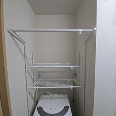 ニトリ　洗濯機ラック　白の画像