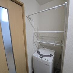 ニトリ　洗濯機ラック　白の画像