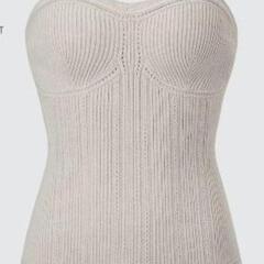 セット価格　3Dボリュームスリープセーター/3Dスフレヤーンリブビスチェスムース/エアリズムプランジブラスリップ　UNIQLO　の画像