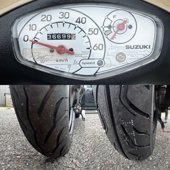 スズキ　レッツ　CA4AA ベージュ　実働　動画あり　大阪の画像