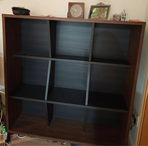 KJ 120 シェルフ 3×3 ダークブラウン