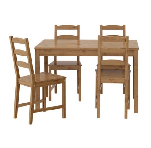 休日限定 美品】IKEA ヨックモック 4人掛け ダイニングテーブルセット ダイニングテーブル
