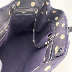 Cath Kidston キャスキッドソン トートバッグ PVC 水玉 パープルの画像