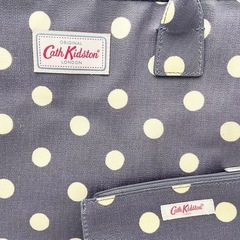 Cath Kidston キャスキッドソン トートバッグ PVC 水玉 パープルの画像
