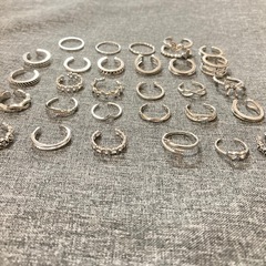 ⭐️シルバーカラーリング29個セット 被りなし 新品未使用品⭐️の画像