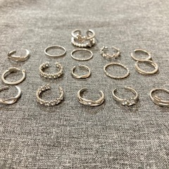 ⭐️シルバーカラーリング16個セット 被りなし 新品未使用⭐️の画像