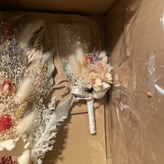 インテリア　ウェディング　プリザードフラワー花束の画像