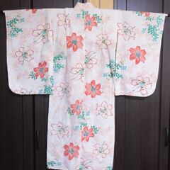 子供浴衣★捺染★百合と萩★size１３０の画像