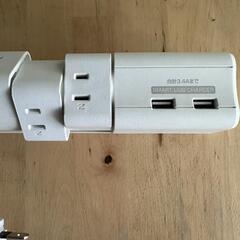 コード付き電源タップ間USB付きセットの画像