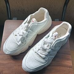 新品 25cm メンズ スニーカー ホワイト 厚底 男女兼用 シ...