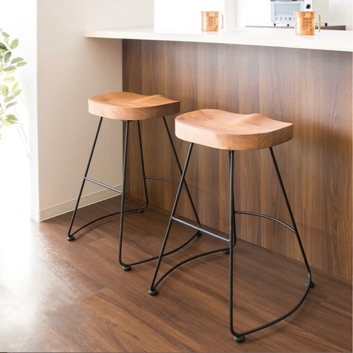 カウンターチェア　靴磨きチェア　2脚