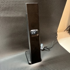 ドウシシャ 電波時計付きLEDデスクライト　DL-R108BK DL-R108BKの画像