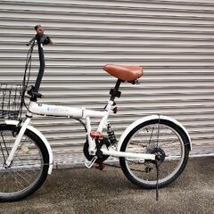 リアサスペンション付 6段変速20インチ自転車 