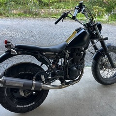 YAMAHA TW200 セル始動 2JL 自賠責R9年8月まで blackcustom vintageの画像