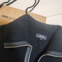 COMME CA ISM■ウール■ダブルジップカーディガン　Mの画像