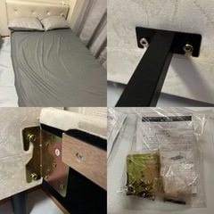 セミダブルベッドと寝具セット の画像