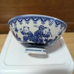 昭和レトロ】唐子柄　ご飯茶碗　2種類　20客セットの画像