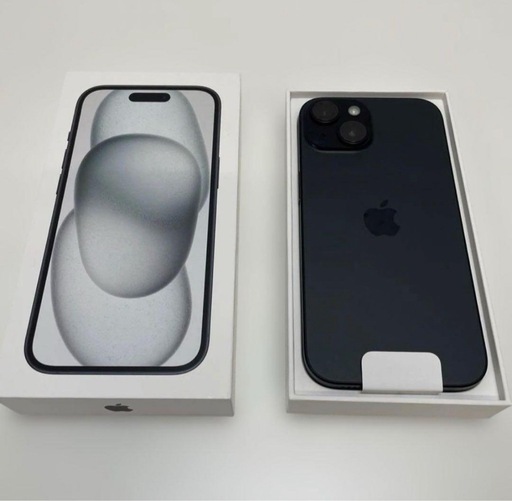 超美品】バッテリー100％ Apple iPhone 15 ブラック 本体 128GB