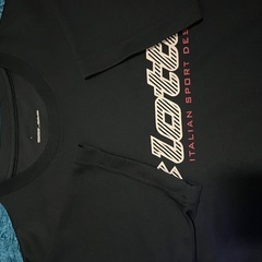 lottoドライフィット  ロゴT スポーツウエア メンズ Lサイズ ブラック lotto  黒　美品イタリアブランドの画像