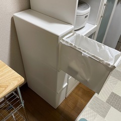 3段ゴミ箱 スリム ダストボックスの画像