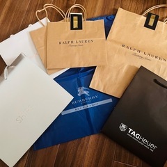 紙袋　ショッパー　バーバリー　ラルフローレン　タグホイヤー　シップス